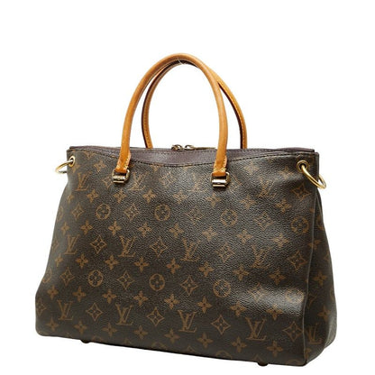 Louis Vuitton Monogram Pallas Handbag Shoulder Bag 2WAY M41633 Brown Purple PVC