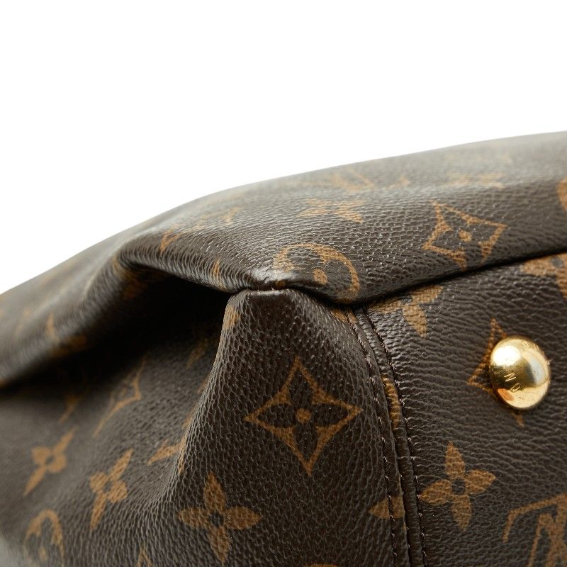 Louis Vuitton Monogram Pallas Handbag Shoulder Bag 2WAY M41633 Brown Purple PVC