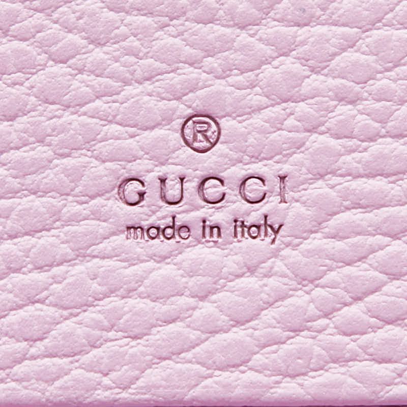 GUCCI Ggmarmont Bosco Bifold Wallet Compact Wallet 499325 Pink Leather Women's