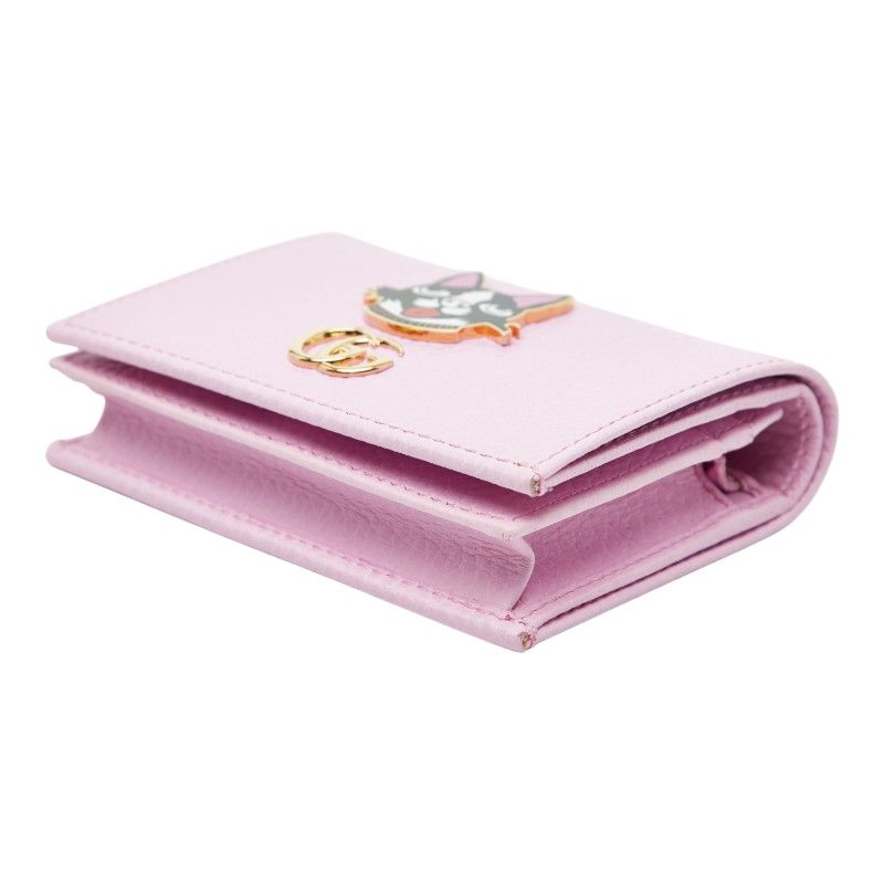 GUCCI Ggmarmont Bosco Bifold Wallet Compact Wallet 499325 Pink Leather Women's