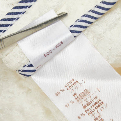 Louis Vuitton Mock Neck Tops Size 34 White Beige Cotton Acetate Nylon Silk