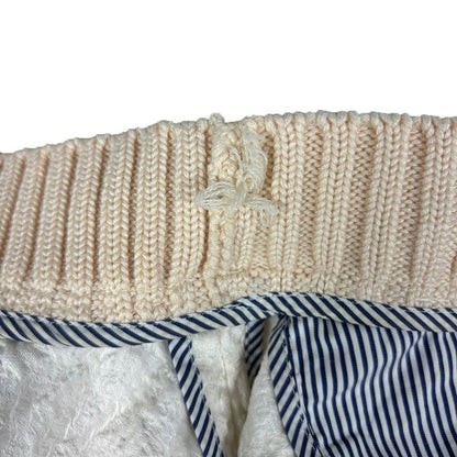 Louis Vuitton Mock Neck Tops Size 34 White Beige Cotton Acetate Nylon Silk