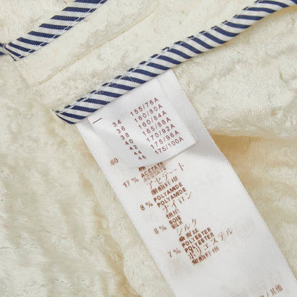 Louis Vuitton Mock Neck Tops Size 34 White Beige Cotton Acetate Nylon Silk