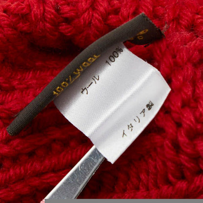 Louis Vuitton Moufur Constance Glove Mittens Gloves With Tin Badge Red Wool