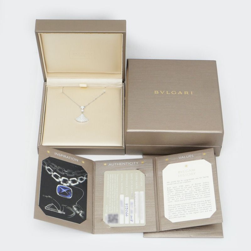 BVLGARI Diva Dream Necklace 750wg Diamond Approx 7.2g Regular Box-warran