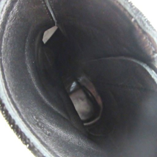LOEWE Velvet Shorts Heel Square Toe Side Zip 36 23cm (9.06in) Black 0108
