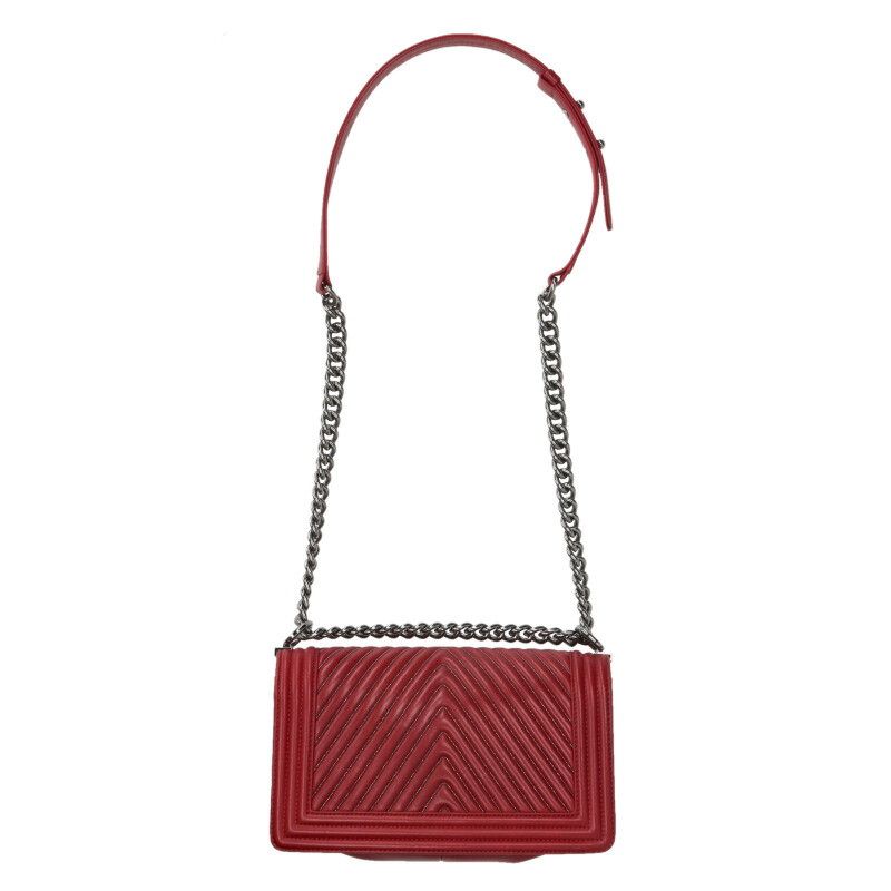 CHANEL Beautiful CHANEL 25 Chevron Lambskin Chain Shoulder Bag Women's