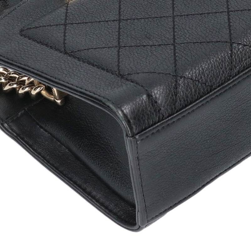 CHANEL A93731 Caviar Skin Matelasse Shoulder Bag Women's