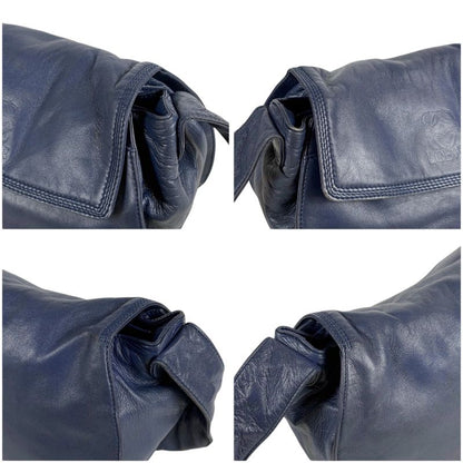 LOEWE Anagram Logo Mini Shoulder Bag Nappa Leather Navy- Navy