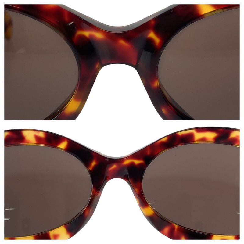 GUCCI Tortoiseshell Pattern Brown Gold Hardware Plastic 125 GG 2402 N S 02Y