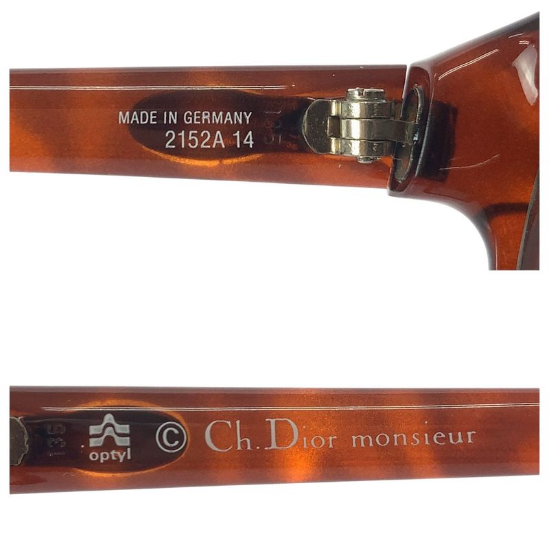 Christian DIOR Vintage Brown Gold Silver Hardware Plastic 2152a 14 Sunglasses