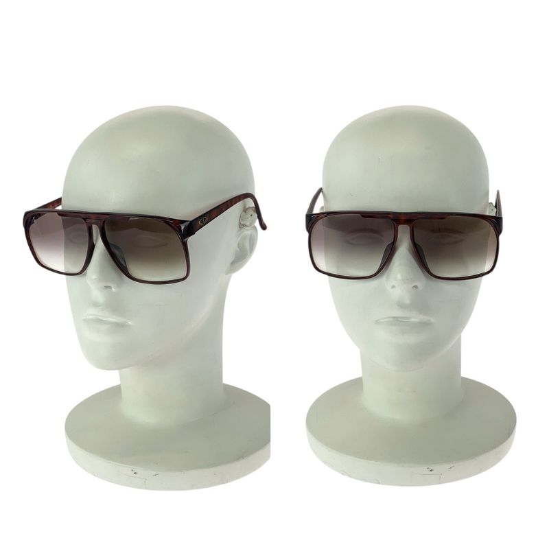 Christian DIOR Vintage Brown Gold Silver Hardware Plastic 2152a 14 Sunglasses