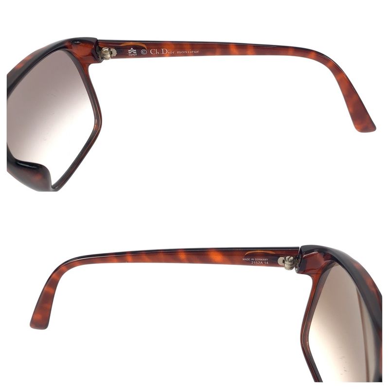 Christian DIOR Vintage Brown Gold Silver Hardware Plastic 2152a 14 Sunglasses