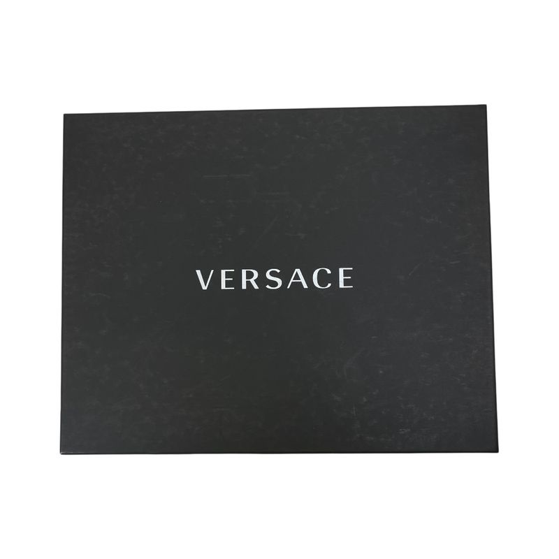 VERSACE Slippers Monsieur Medusa Faux Fur Black [size 41 (approx 26cm