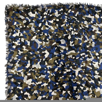 FENDI Bugs Monster Scarf Shawl Large Camouflage Silk Logo All Over Pattern
