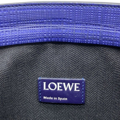 LOEWE Repeat Anagram T-pouch Clutch Bag Second Bag Embossed Logo Leather Navy