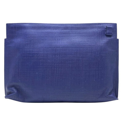 LOEWE Repeat Anagram T-pouch Clutch Bag Second Bag Embossed Logo Leather Navy