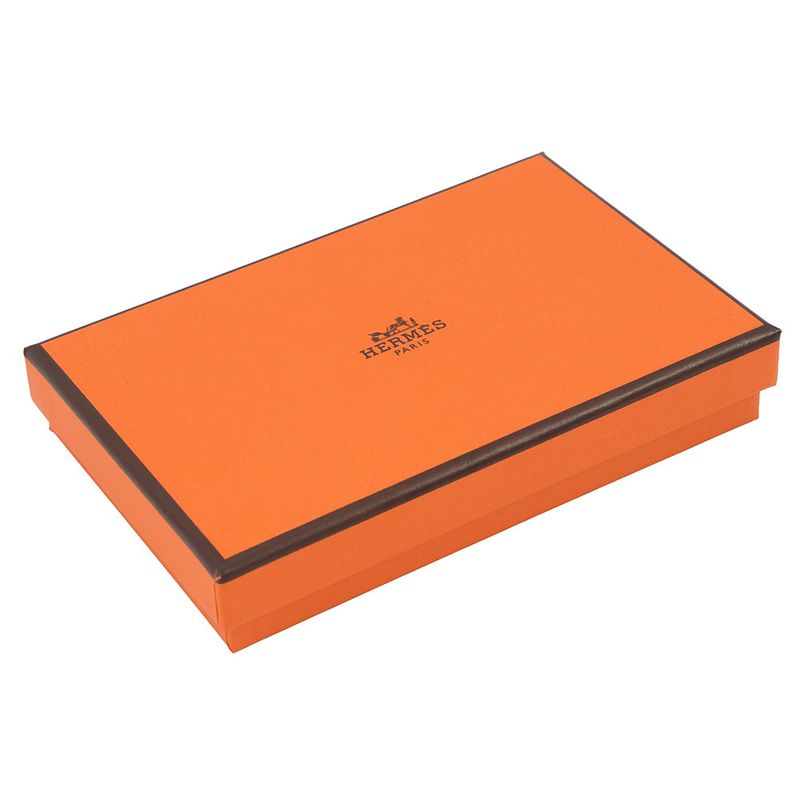Hermes Card Case Calvi Rouge Ache Silver Vo Madame Rouge Ash