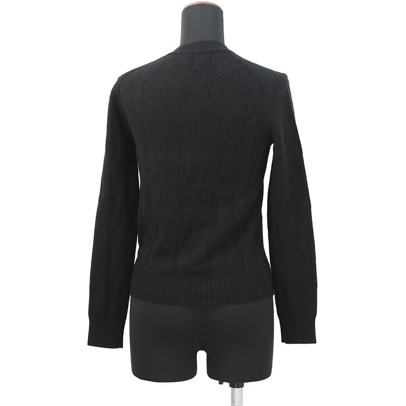 Hermes Knit Long Sleeve Motif 34 Top Black