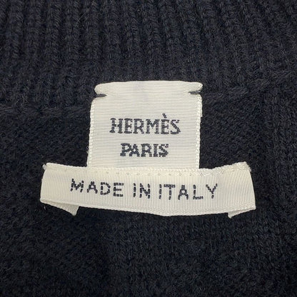 Hermes Knit Long Sleeve Motif 34 Top Black