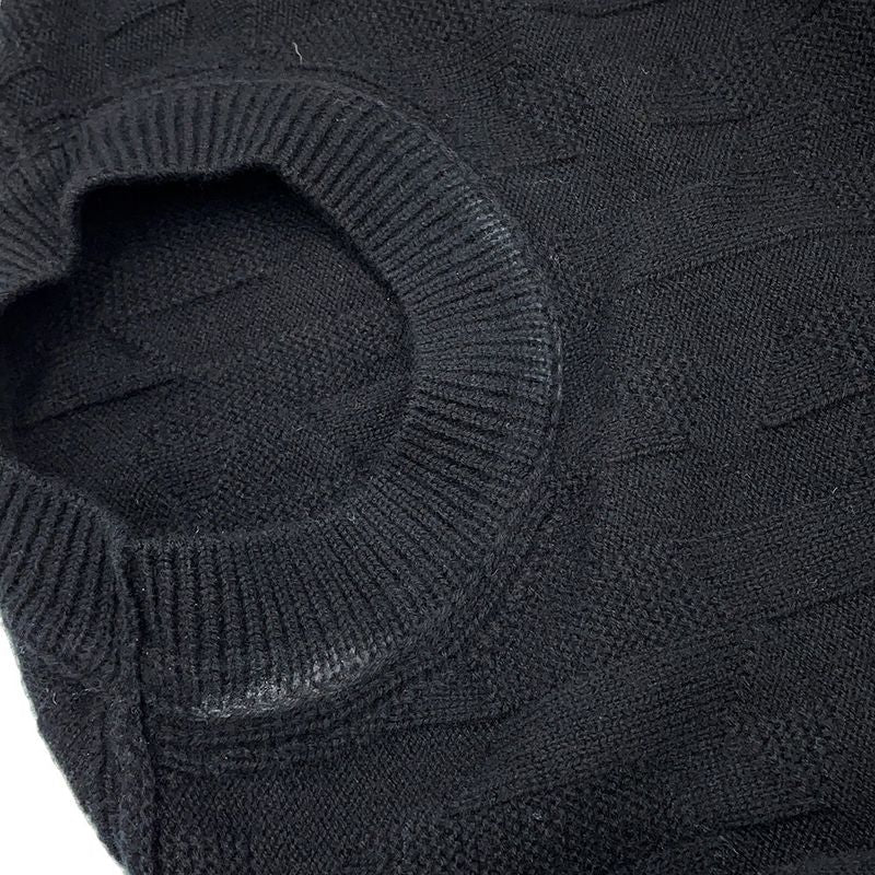 Hermes Knit Long Sleeve Motif 34 Top Black