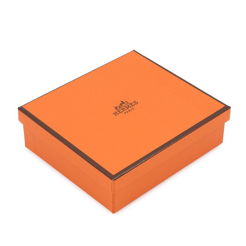 Hermes Trifold Wallet Bearn Combination Black Silver
