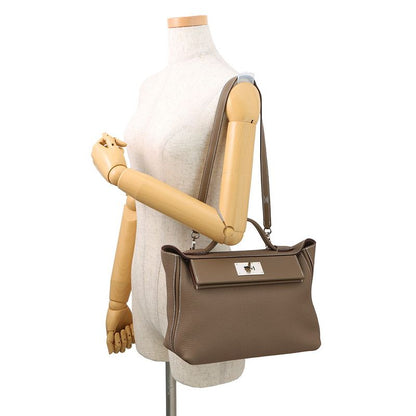 Hermes 24 29 Sac Van Quatre Etoupe Silver Togo Swift 2-Way