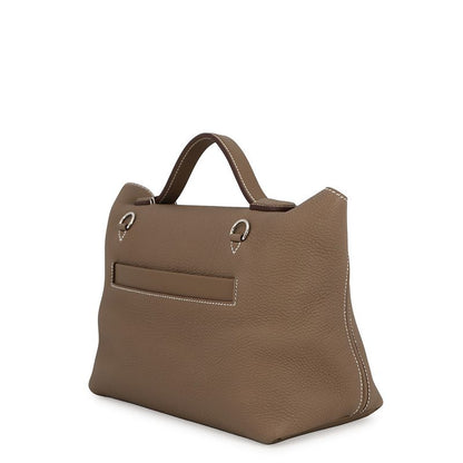 Hermes 24 29 Sac Van Quatre Etoupe Silver Togo Swift 2-Way