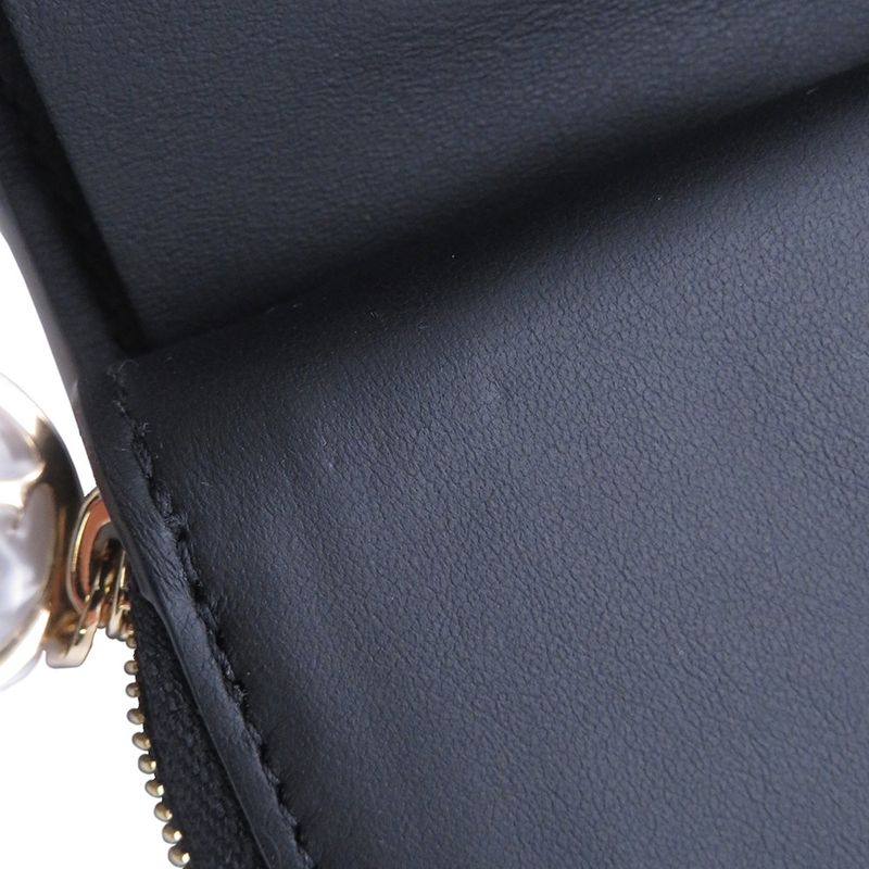 Louis Vuitton Bifold Wallet Lamb Leather Monogram Pattern Noir Black