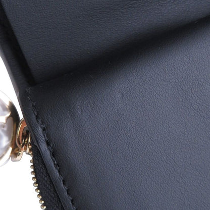 Louis Vuitton Bifold Wallet Lamb Leather Monogram Pattern Noir Black