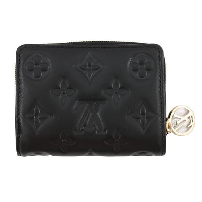 Louis Vuitton Bifold Wallet Lamb Leather Monogram Pattern Noir Black