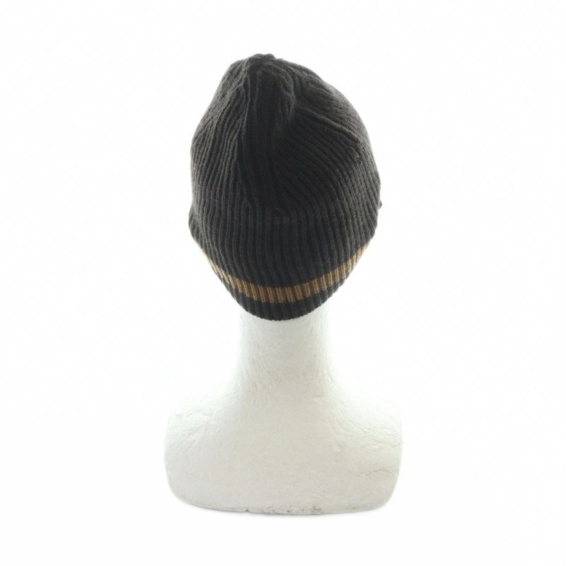 GUCCI Beanie Knit Cap Logo Bicolor M Brown • GY03 MQ • OH