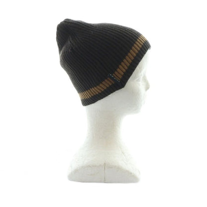 GUCCI Beanie Knit Cap Logo Bicolor M Brown • GY03 MQ • OH
