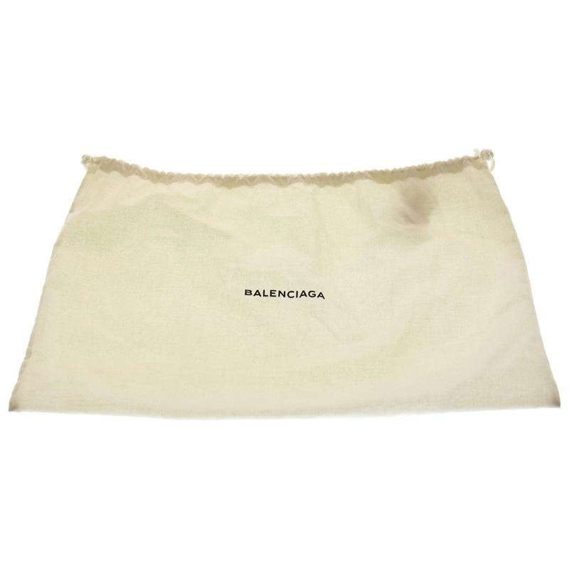 BALENCIAGA Logo Design Canvas Pochette Shoulder-bag Ivory- Black