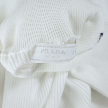 PRADA Logo Print Turtle Neck Sweater - White Umr524 S222 11I0