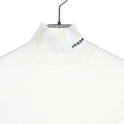 PRADA Logo Print Turtle Neck Sweater - White Umr524 S222 11I0