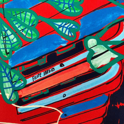 Hermes Carre 90 Silk Scarf Modernisme Tropical Modernism Multicolor Box