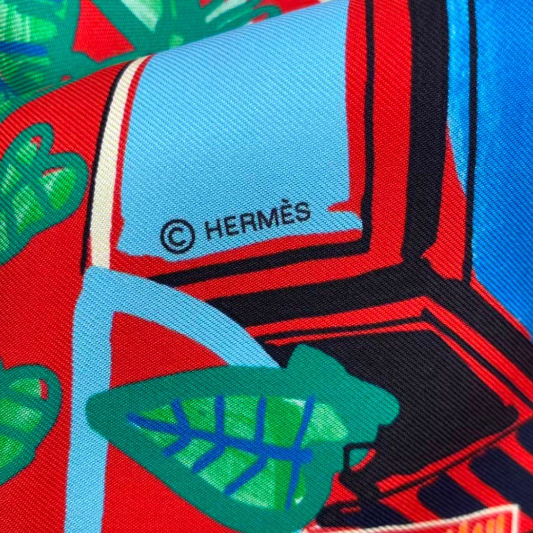 Hermes Carre 90 Silk Scarf Modernisme Tropical Modernism Multicolor Box