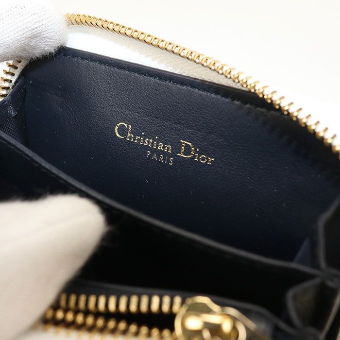 DIOR Coin Case VIBE Coin Purse Leather Women's