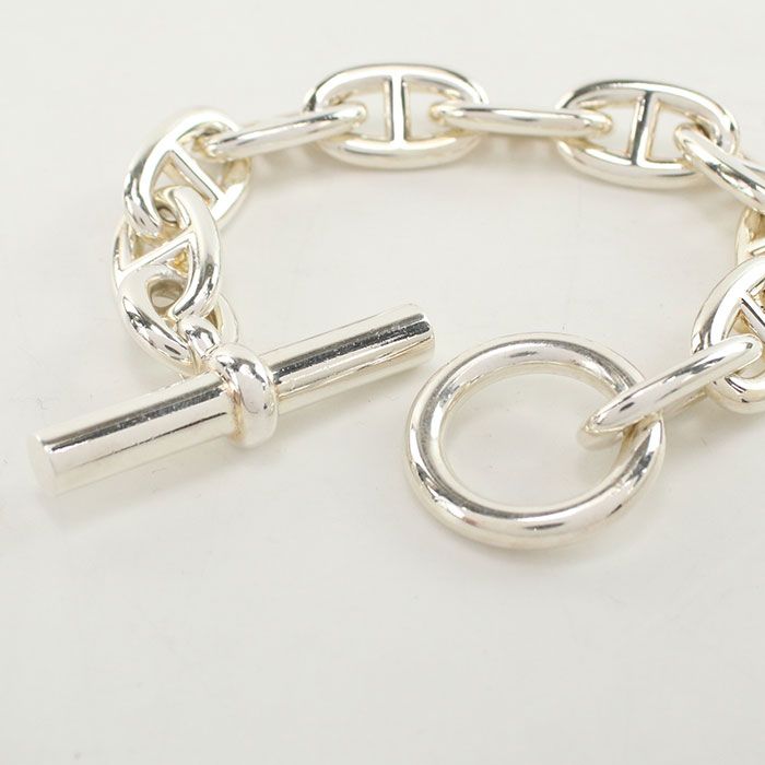 HERMES Chaine D'ancre TGM 10koma Bracelet Silver-925 Unisex