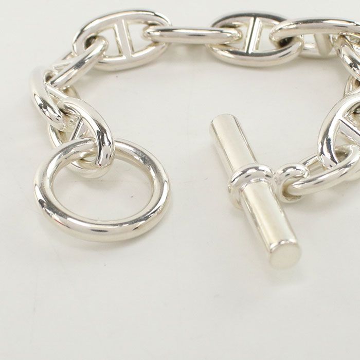 HERMES Chaine D'ancre GM 10koma Bracelet Silver-925 Unisex