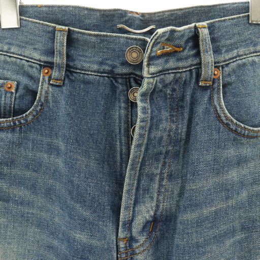 Saint Laurent Paris Wide Denim Pants Jeans Button Fly 28 Blue - 816412 CX • OS