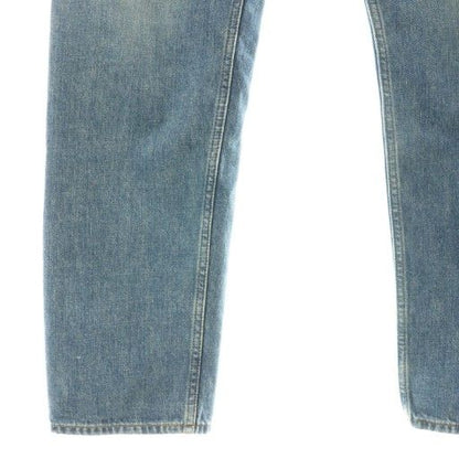 Saint Laurent Paris Wide Denim Pants Jeans Button Fly 28 Blue - 816412 CX • OS