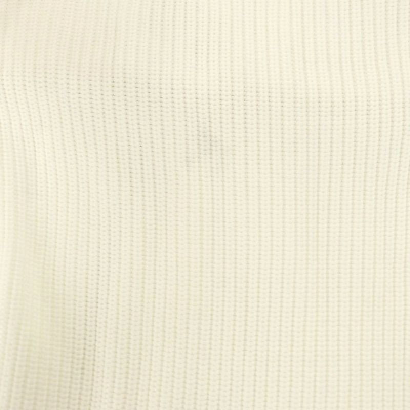 HERMES Cotton Driver's Knit Sweater Zip-up L White CX • OS • AD