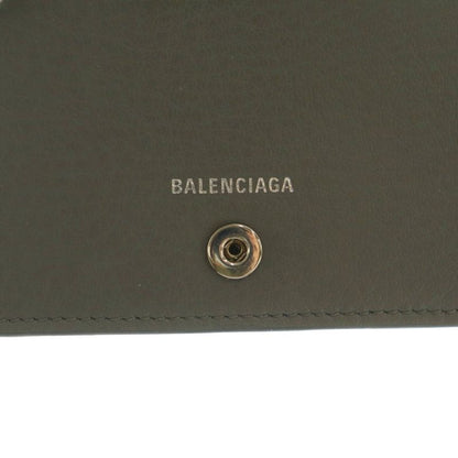 BALENCIAGA Card Case Folio Paper Leather Gray 499201 MI • OS