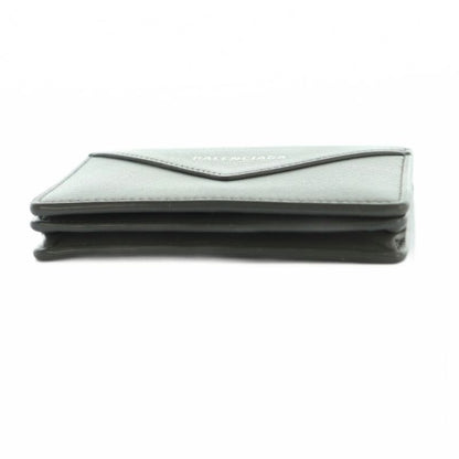 BALENCIAGA Card Case Folio Paper Leather Gray 499201 MI • OS