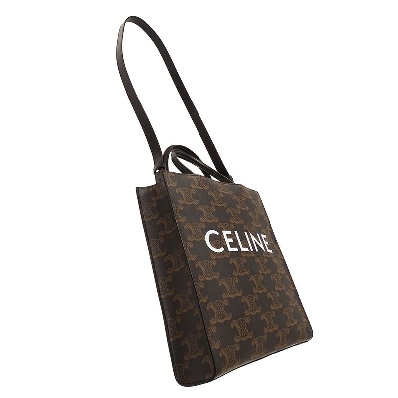 CELINE Bag Ladies Brand Tote Bag Shoulder Bag 2way Triomphe Canvas Vertical