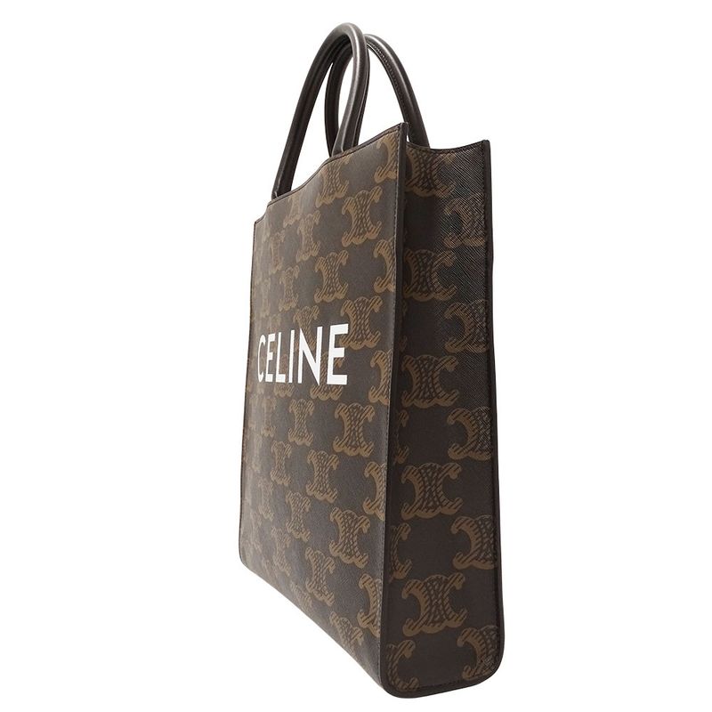 CELINE Bag Ladies Brand Tote Bag Shoulder Bag 2way Triomphe Canvas Vertical