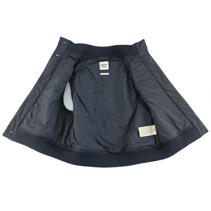 HERMES Quilted Vest Blue-noir Black Blue-black Sleeveless Bomba-vest