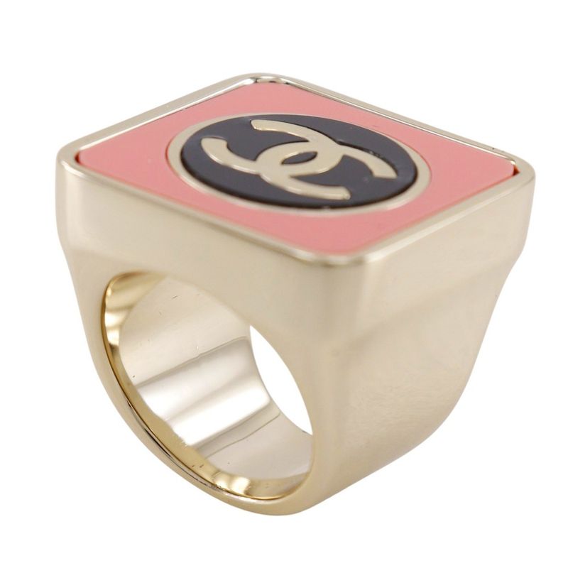 CHANEL Coco Mark Metal Size 14.5 Silver - B23C Women's 36g Ring -ring